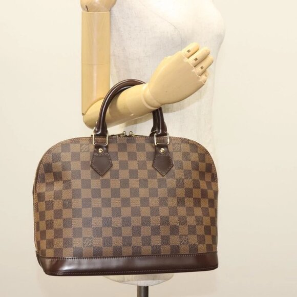 LOUIS VUITTON Damier Ebene Alma Hand Bag N51131 LV Auth 135641 - Picture 15 of 16